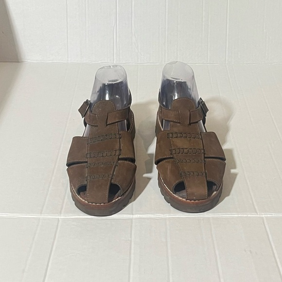 Vintage Y2K Chunky Leather Fisherman Sandals - Picture 4 of 14